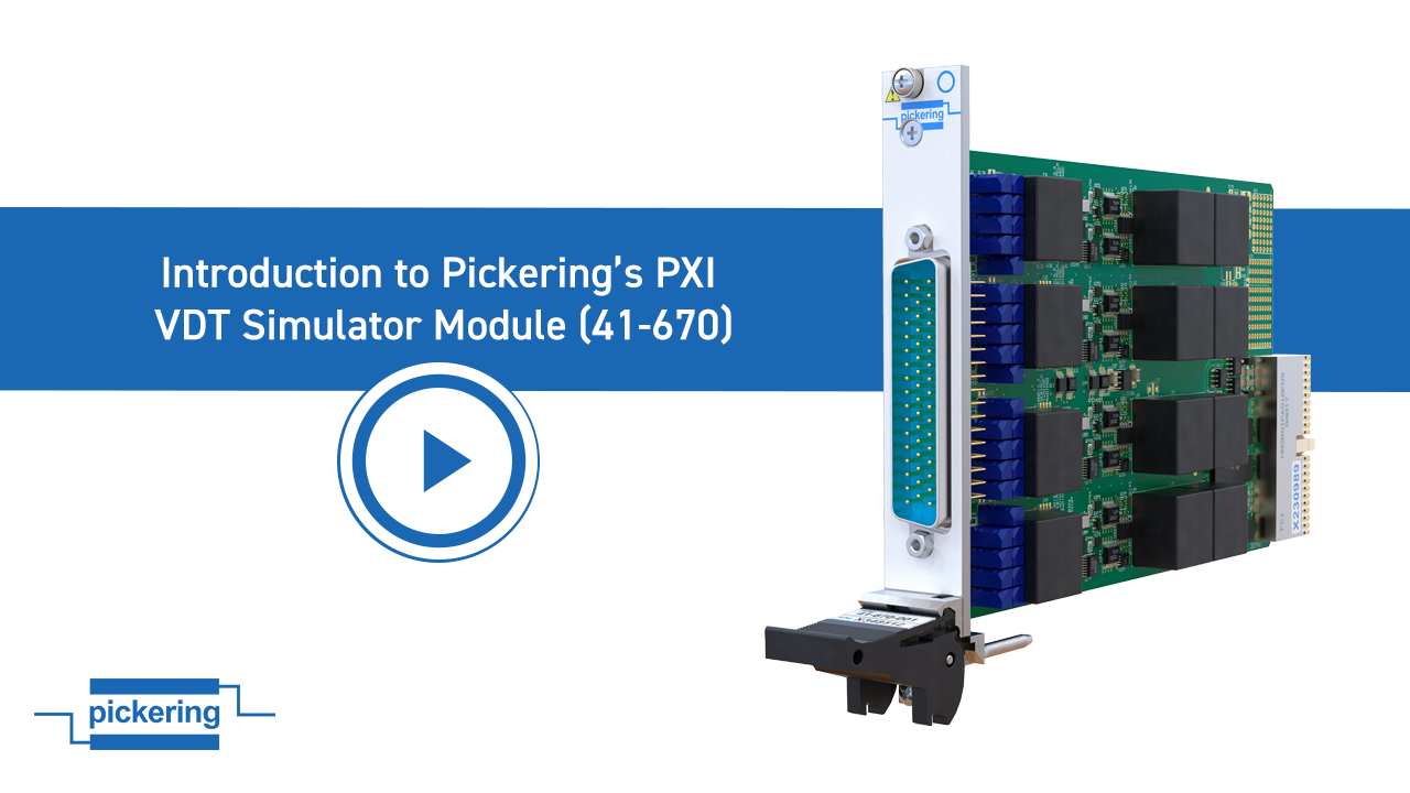 Versatile LVDT/RVDT/Resolver Simulator Module from Pickering Interfaces occupies just one PXI slot