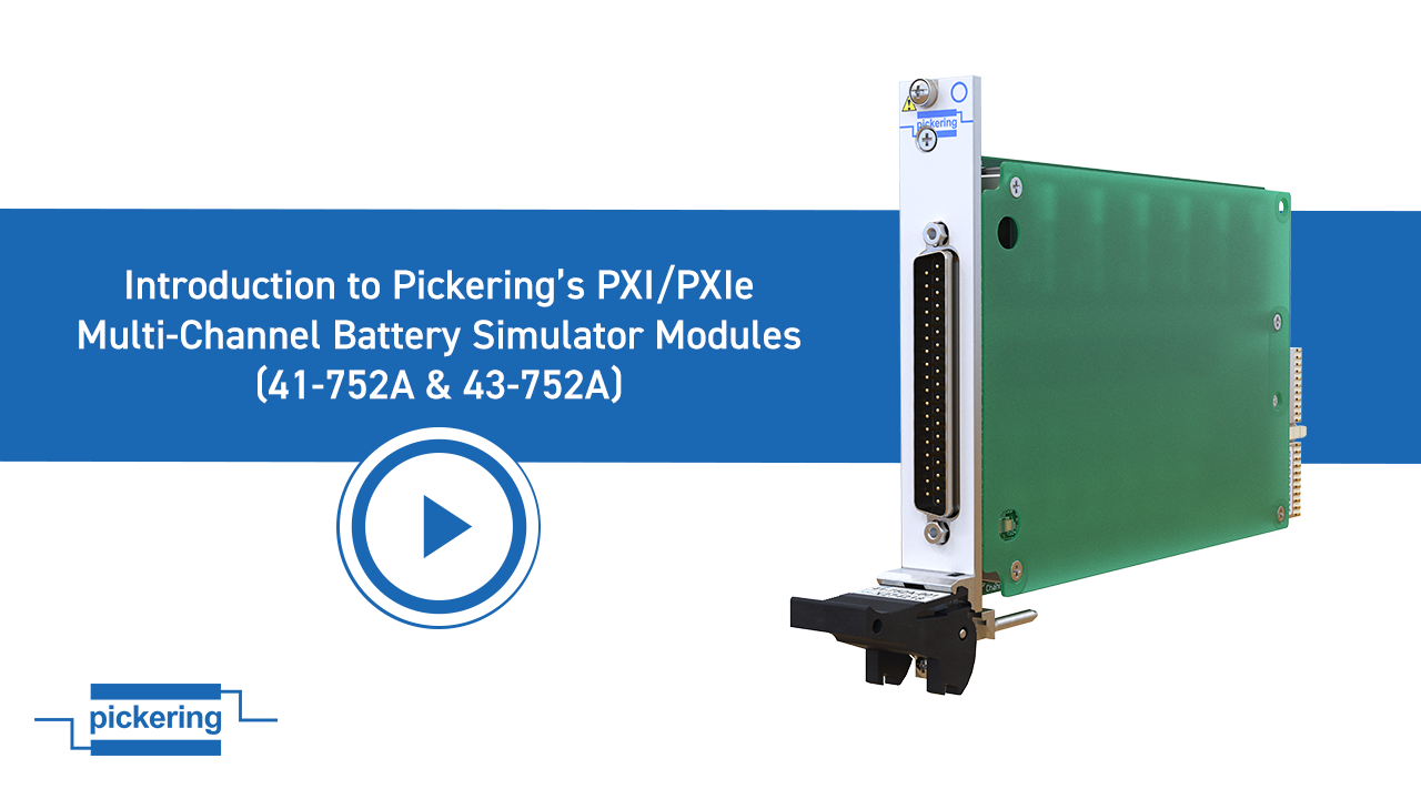 New PXI multi-cell battery simulator modules 