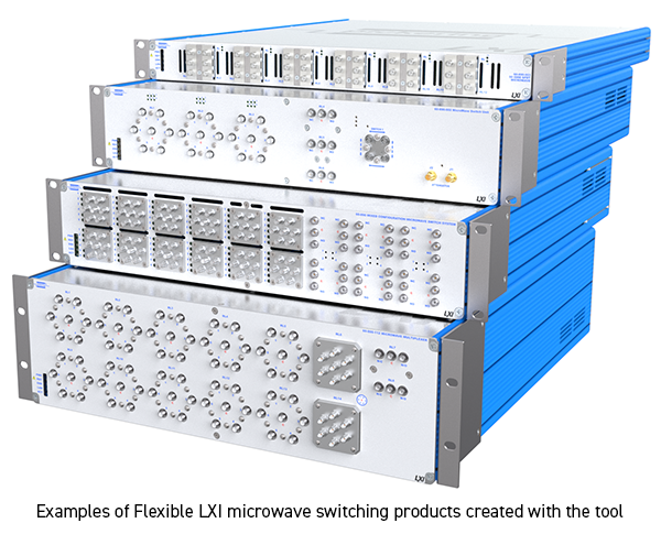 Flexible LXI microwave switch platforms built by using our Microwave Switch Design Tool