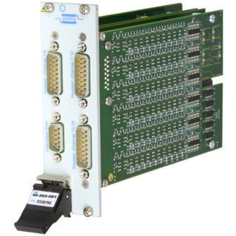 3U PXI module that supports 6 (in one slot) or 18 (in two slots) channels of RTD simulation