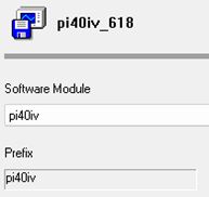 Selecting pi40iv as necessary software module