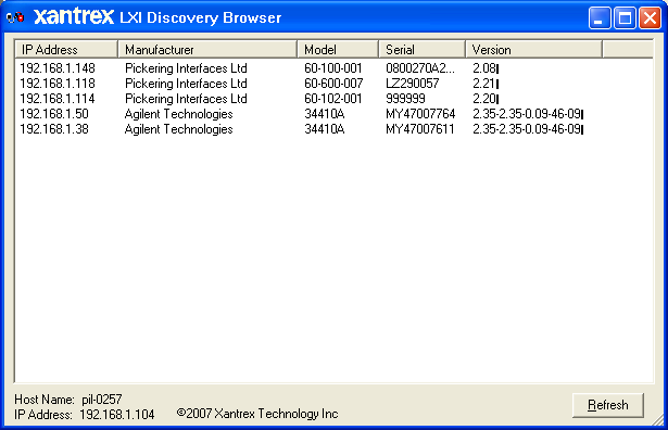 LXI Discovery Browser